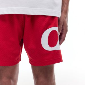 Cole Buxton Star Mesh Red Shorts (2) | Fragment Clothing
