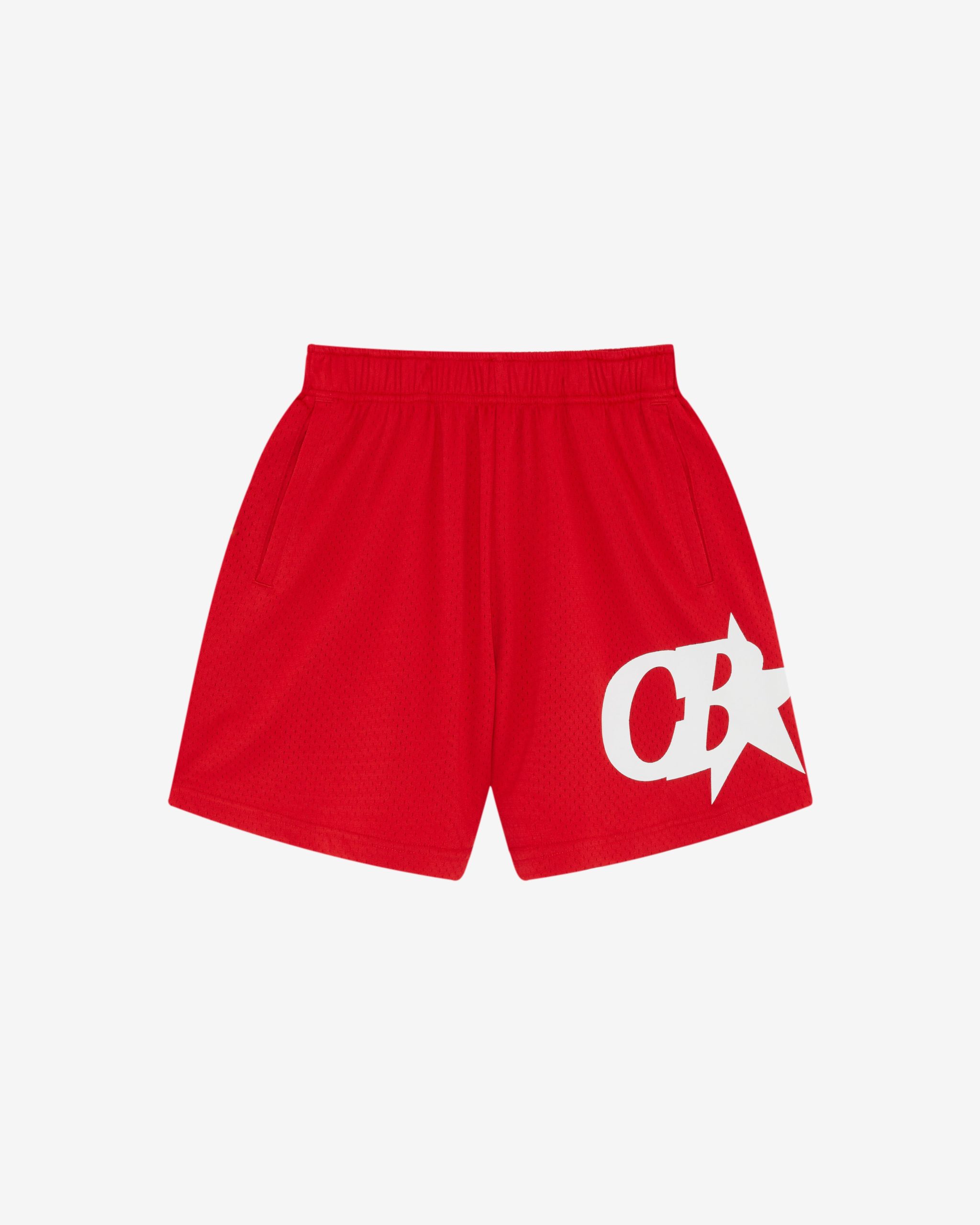 Cole Buxton Star Mesh Red Shorts (4) Cole Buxton Star Mesh Red Shorts | Fragment Clothing