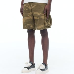 Cole Buxton Surplus Washed Camo Cargo Shorts (1) | Fragment Clothing