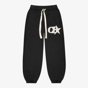 Cole Buxton Vintage Black Star Sweatpants | Fragment Clothing