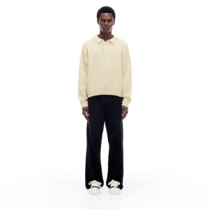 Cole Buxton Vintage White Beach Knit Polo Sweater (1) | Fragment Clothing