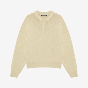 Cole Buxton Vintage White Beach Knit Polo Sweater | Fragment Clothing