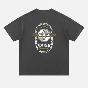 EVISU Premium Legend 1991 Graphic T-Shirt - Washed Black | Fragment Clothing - View 2