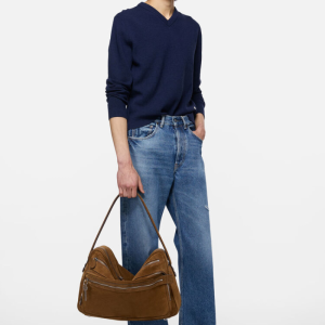 Camero Camera suede shoulder bag Brown | Fragment Clothing - View 2