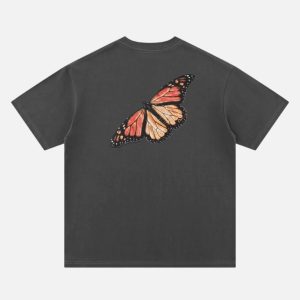 EVISU Genes Osaka Graffiti Print T Shirt Washed Black | Fragment Clothing - View 2