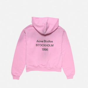 Fleece logo hoodie Cotton Candy Pink | Fragment Clothing - View 2