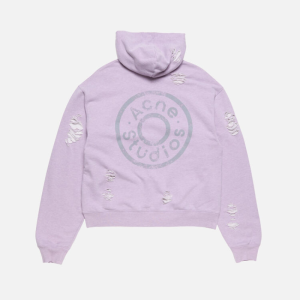 Distressed logo hoodie Faded Purple | Fragment Clothing - View 2