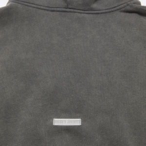 Rubber stamp logo hoodie Faded Black | Fragment Clothing - View 2