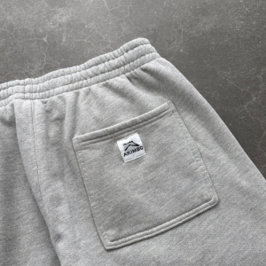 STRAIGHT-LEG SWEATPANTS - HEATHER GREY WHITE