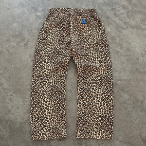 STRAIGHT-LEG SWEATPANTS - LEOPARD BROWN