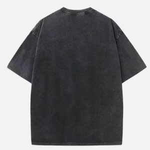 EVISU Flame Seagull Graphic T Shirt Washed Black | Fragment Clothing - View 2