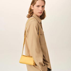 Mini yellow cow leather Carrousel bag Golden