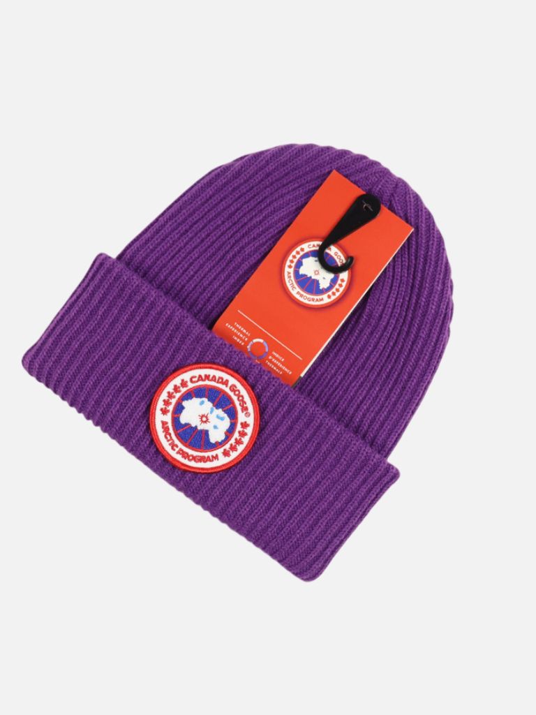 Canada Goose Eggplant Purple Ribbed Knit Beanie Canada Goose Eggplant Purple Ribbed Knit Beanie | Fragment Clothing