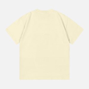 EVISU Drop-Shoulder Big Seagull Chest Print T-Shirt – Cream | Fragment Clothing - View 2