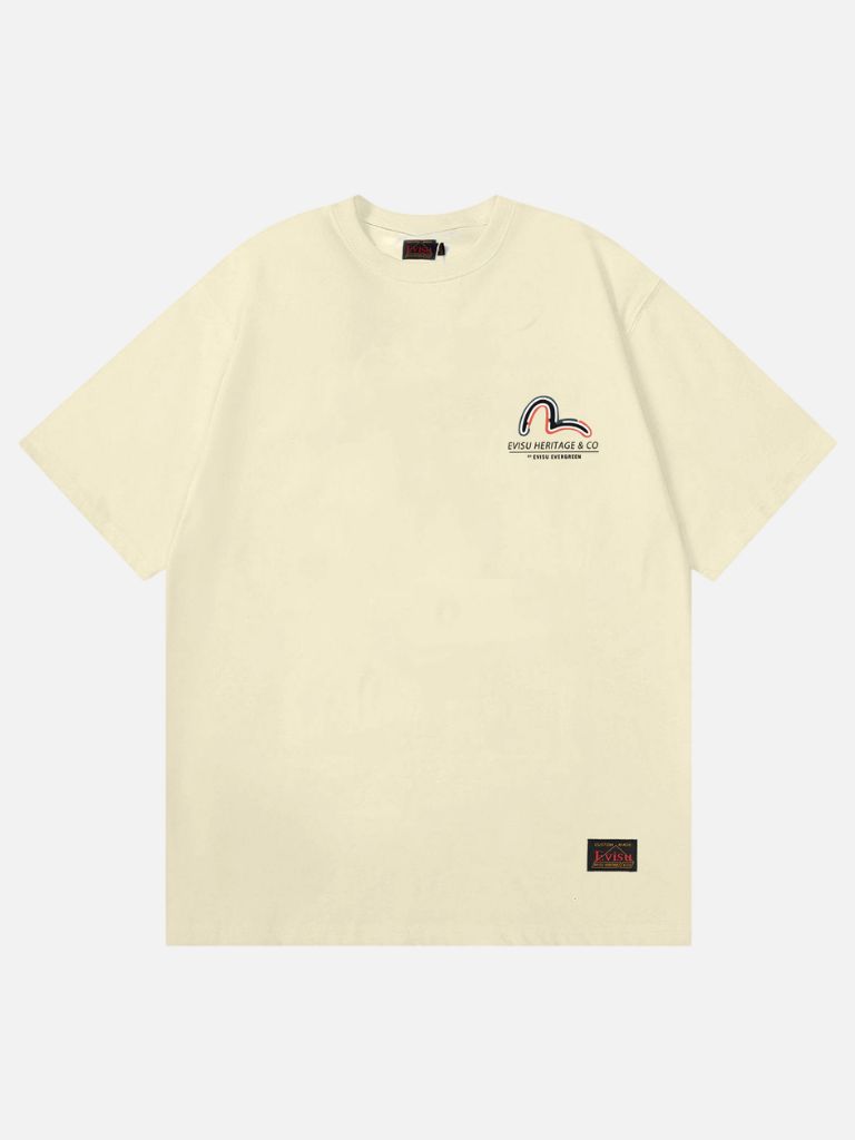 EVISU Small Seagull Graphic Heavyweight Cotton T-Shirt – Cream White EVISU Small Seagull Graphic Heavyweight Cotton T-Shirt – Cream White | Fragment Clothing