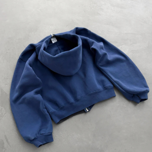 ZIP-UP HOODIE - NAVY WHITE