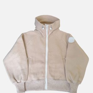 Canada Goose Beige White Disc Wool Fleece Jacket | Fragment Clothing