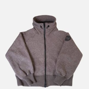 Canada Goose Taupe Black Disc Wool Fleece Jacket | Fragment Clothing