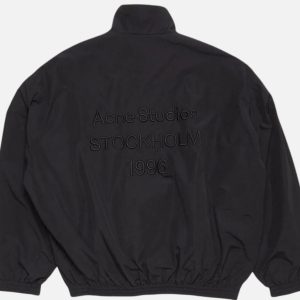 Acne Studios Black High-Neck Windbreaker Jacket | Fragment Clothing
