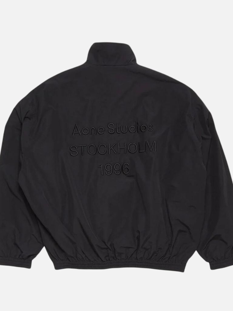 Acne Studios Black High-Neck Windbreaker Jacket Acne Studios Black High-Neck Windbreaker Jacket | Fragment Clothing