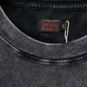 EVISUKURO Men's Acid Wash Graphic Oversized T-Shirt – Dark Grey | Fragment Clothing - View 2