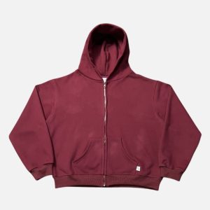 Akimbo Club Maroon Full-Zip Hoodie | Fragment Clothing
