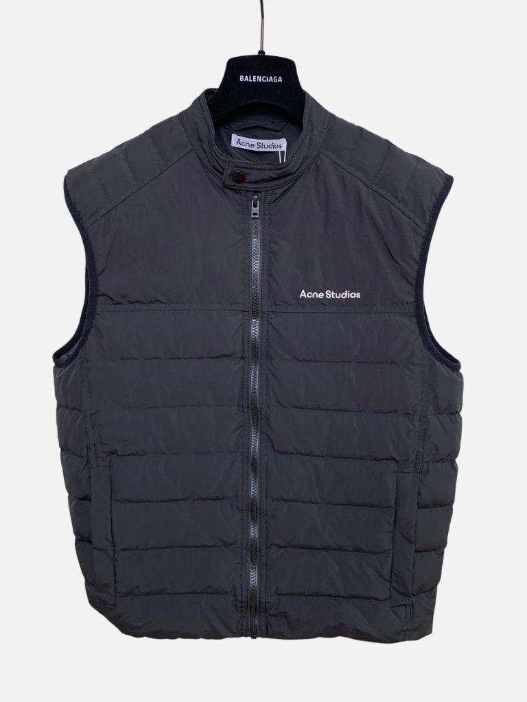 Acne Studios Black Quilted Nylon Zip Vest Acne Studios Black Quilted Nylon Zip Vest | Fragment Clothing