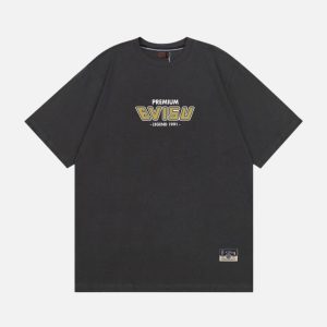 EVISU Premium Legend 1991 Graphic T-Shirt - Washed Black | Fragment Clothing