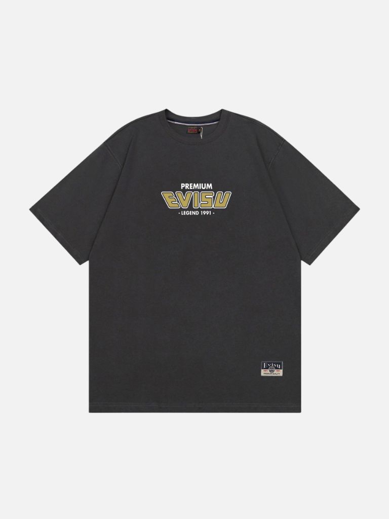 EVISU Premium Legend 1991 Graphic T-Shirt - Washed Black EVISU Premium Legend 1991 Graphic T-Shirt - Washed Black | Fragment Clothing