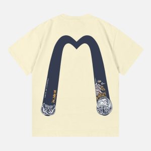 EVISU OSA JPN 1991 Emblem Cotton Tee - Cream | Fragment Clothing - View 2