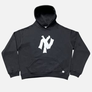 Akimbo Club Black Graphic Pullover Hoodie | Fragment Clothing