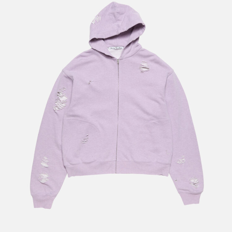 Distressed logo hoodie Faded Purple Distressed logo hoodie Faded Purple | Fragment Clothing