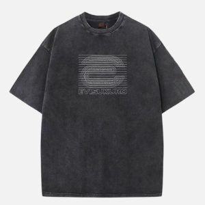EVISUKURO Monogram Logo T-Shirt – Charcoal | Fragment Clothing