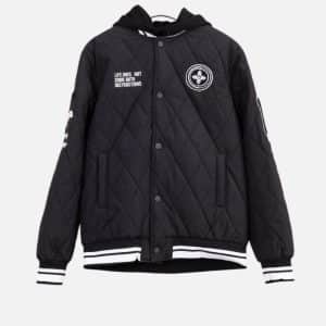 EVISU Embroidered Seagull Denim Jacket Black | Fragment Clothing