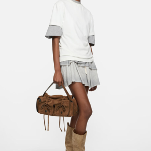 Multipocket suede shoulder bag Brown | Fragment Clothing - View 2