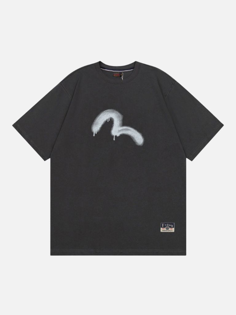 EVISU Spray Drip Seagull Graphic Print Short Sleeve T Shirt EVISU Spray Drip Seagull Graphic Print Short Sleeve T Shirt | Fragment Clothing