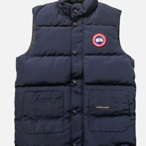 Canada Goose Navy Blue Freestyle Crew Puffer Vest | Fragment Clothing
