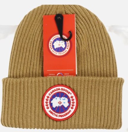 Canada Goose Camel Classic Logo Disc Beanie Canada Goose Camel Classic Logo Disc Beanie | Fragment Clothing