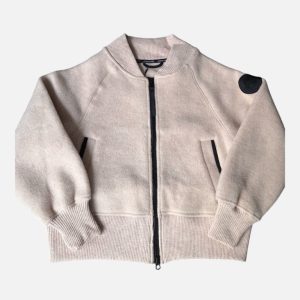 Canada Goose Cream Wool Fleece Sierra Black Label Bomber Jacket | Fragment Clothing