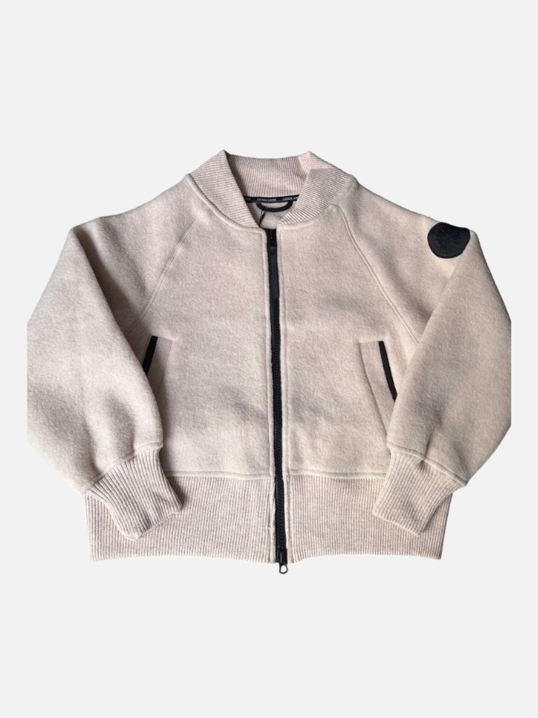 Canada Goose Cream Wool Fleece Sierra Black Label Bomber Jacket Canada Goose Cream Wool Fleece Sierra Black Label Bomber Jacket | Fragment Clothing