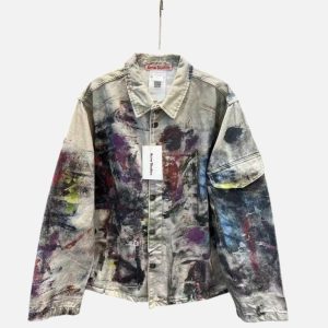 Acne Studios Multicolor Paint Splatter Workwear Jacket | Fragment Clothing