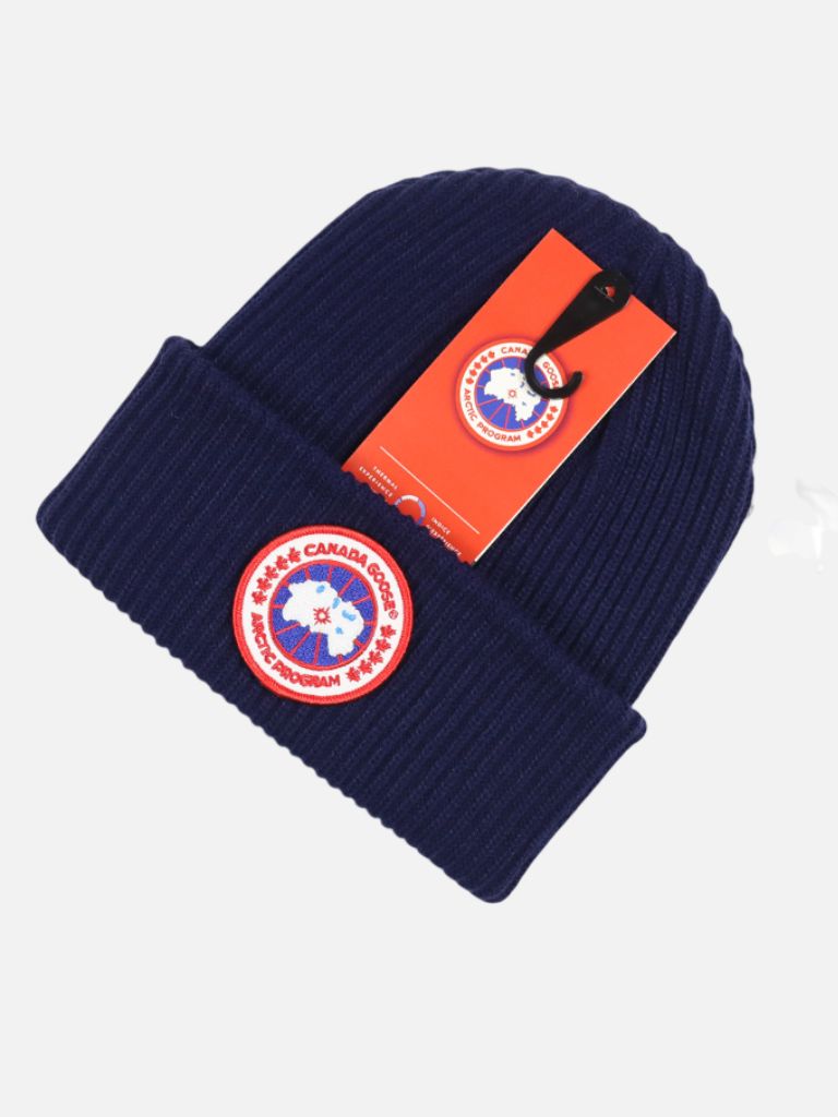 Canada Goose Navy Knit Toque Beanie Canada Goose Navy Knit Toque Beanie | Fragment Clothing
