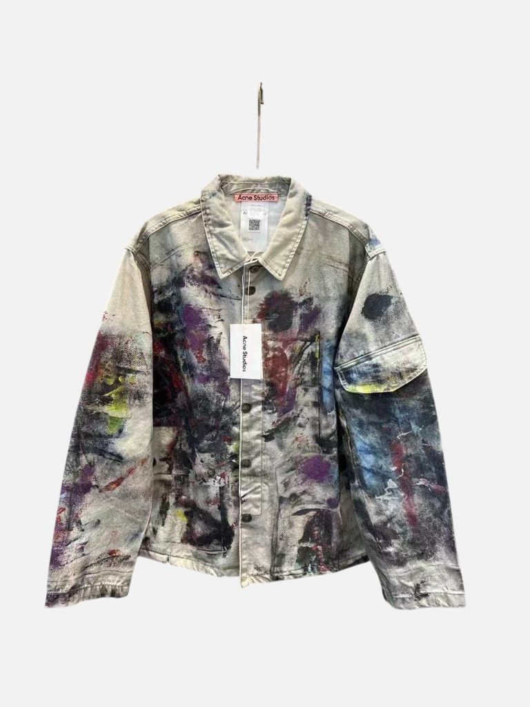 Acne Studios Multicolor Paint Splatter Workwear Jacket Acne Studios Multicolor Paint Splatter Workwear Jacket | Fragment Clothing
