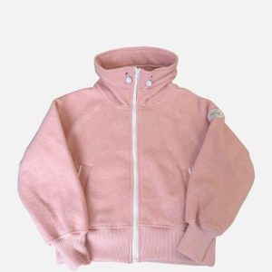 Canada Goose Light Pink Chilliwack Wool Fleece High-Neck Jacket | Fragment Clothing