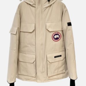 Canada Goose Light Beige Expedition Down Parka Jacket | Fragment Clothing