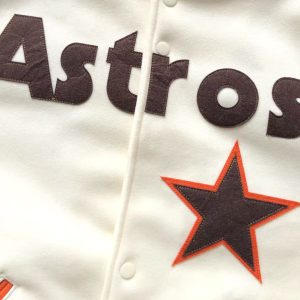 Supreme x Mitchell & Ness MLB Houston Astros Satin Jacket Cream | Fragment Clothing
