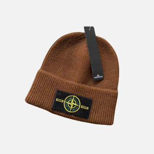 Stone island Knitted Hat Brown | Fragment Clothing