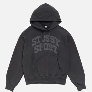 Block Sport Stussy Hoodie Garment Dyed Black | Fragment Clothing