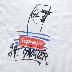 Supreme Jean Paul Gaultier Artist Graphic T-Shirt White | Fragment Clothing - View 2