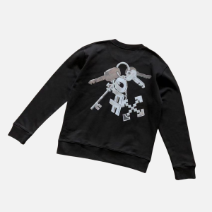 Off-White Dotted Arrow Crewneck Sweatshirt Black | Fragment Clothing